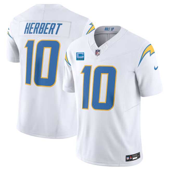 Men & Women & Youth Los Angeles Chargers #10 Justin Herbert White 2023 F.U.S.E. With 3-Star C Patch Vapor Untouchable Limited Football Stitched Jersey